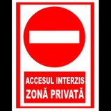 Semn de accesul interzis si zona privata