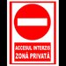 Semn de accesul interzis si zona privata